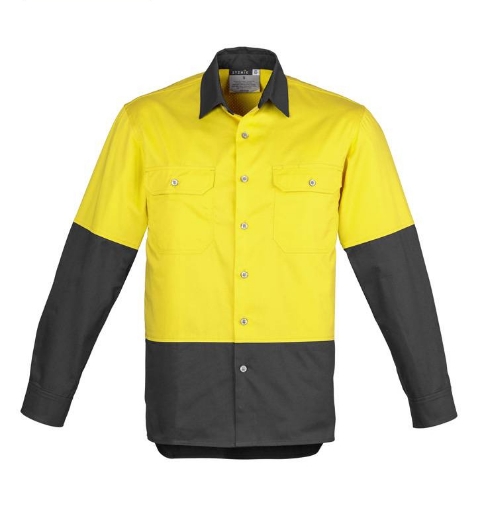 Picture of Syzmik, Mens Hi Vis Spliced Industrial Shirt